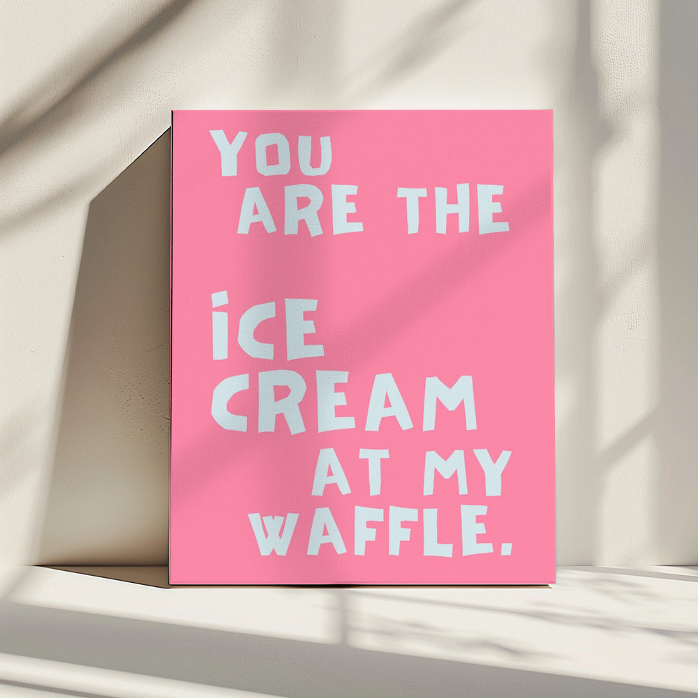Icecream at my waffle | Canvas