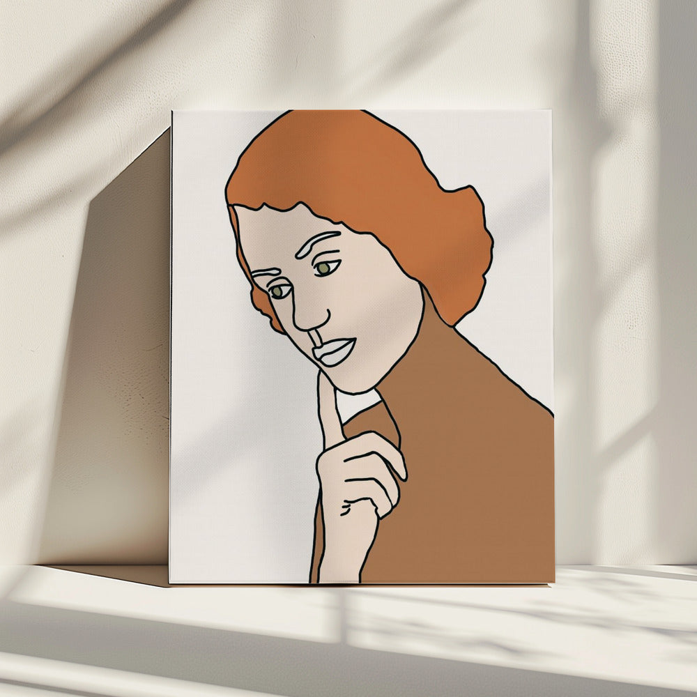 Denkende Frau | Leinwand
