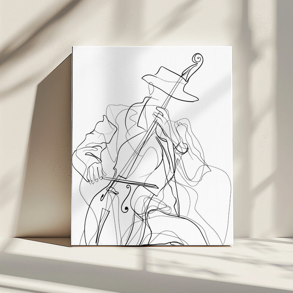 Line Art Musiker 1 | Leinwand