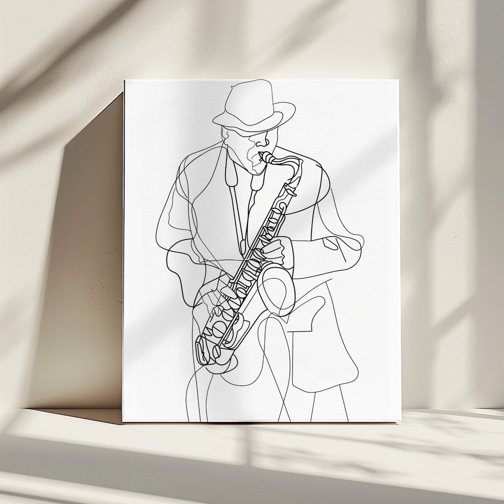 Line Art Musiker 2 | Leinwand