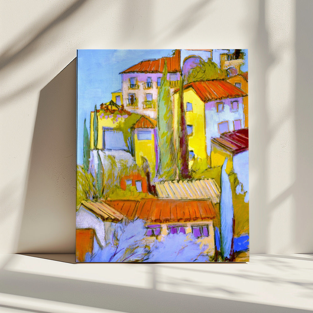 Hill Side Village | Leinwand