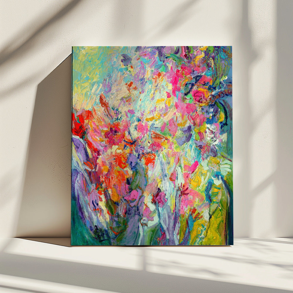 Lebendige Blumensymphonie | Leinwand