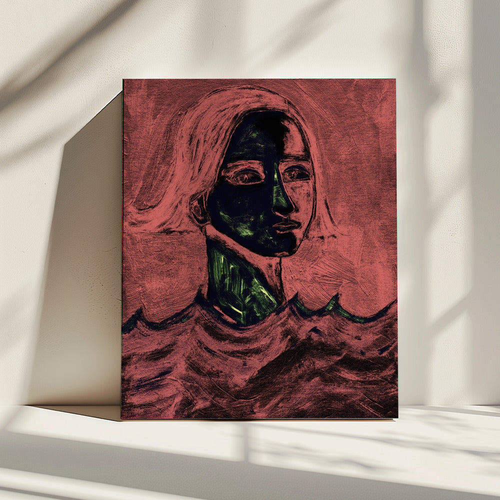 Der Schwimmer Pink | Leinwand