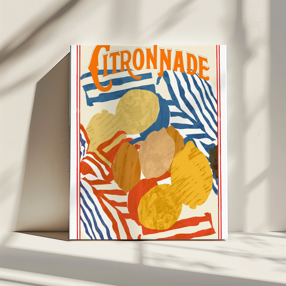 Citronnade Blau und Rot | Leinwand