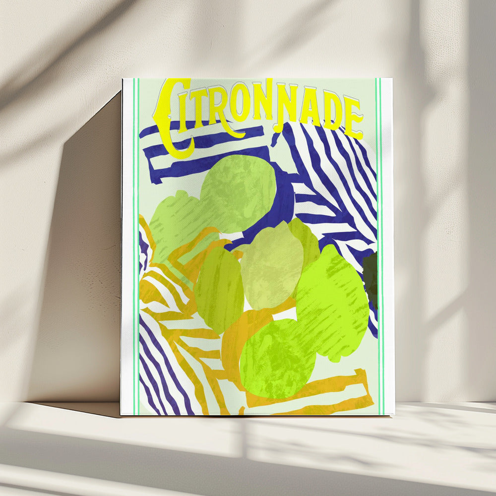 Citronnade Gelb und Grün | Leinwand