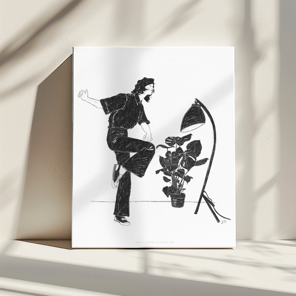 Jlr Dancingathome4 Schwarzweißkopie | Leinwand