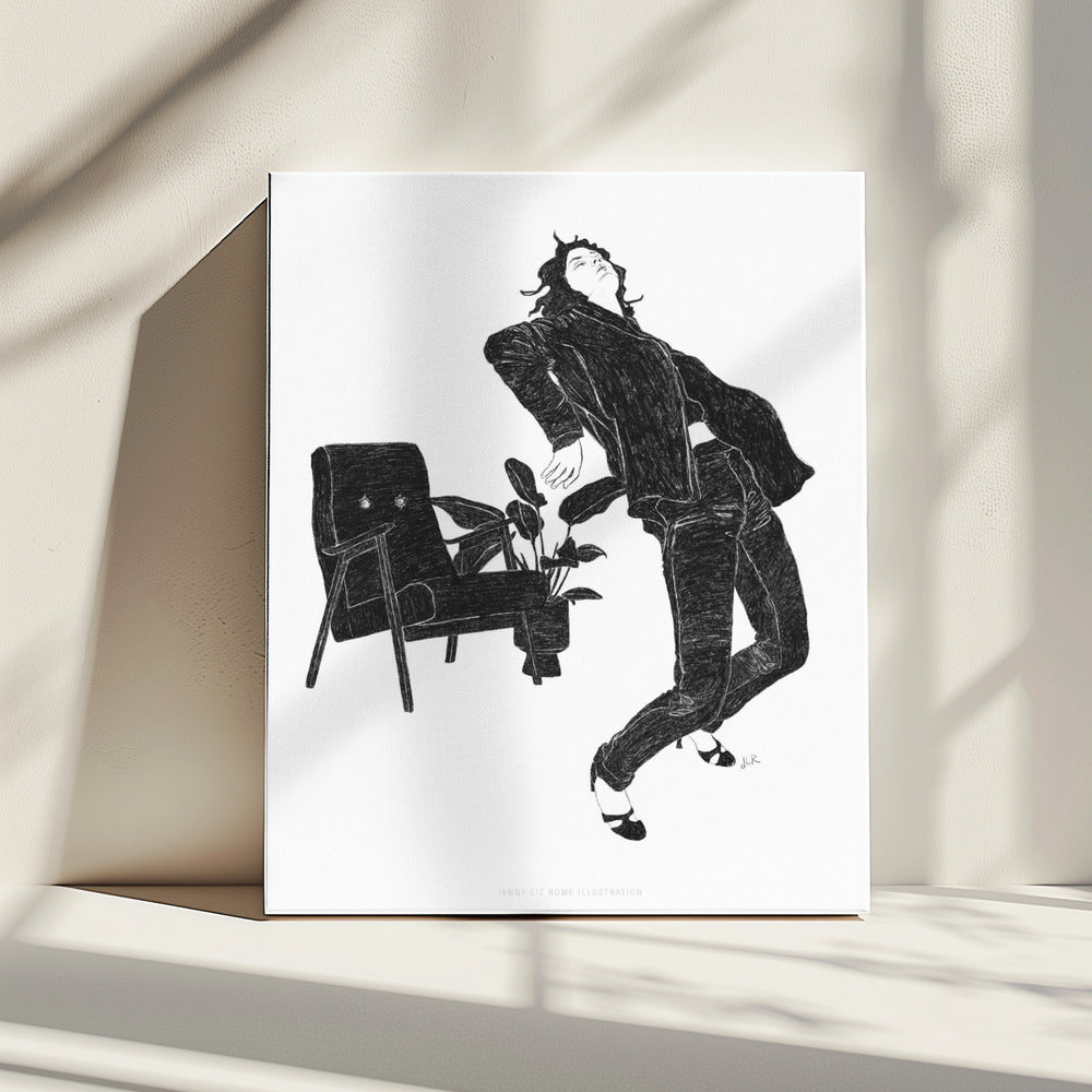 Jlr Dancingathome6 Schwarzweißkopie | Leinwand