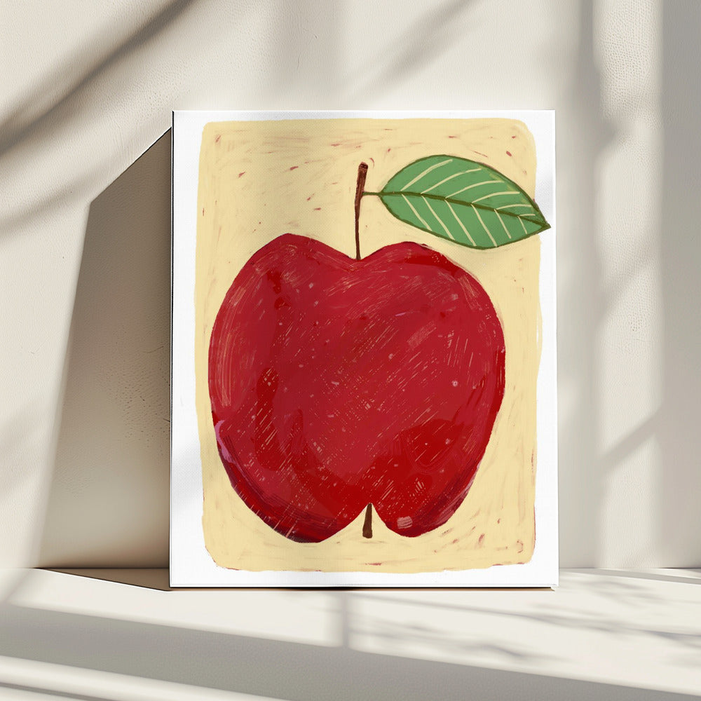 Großer roter Apfel | Leinwand