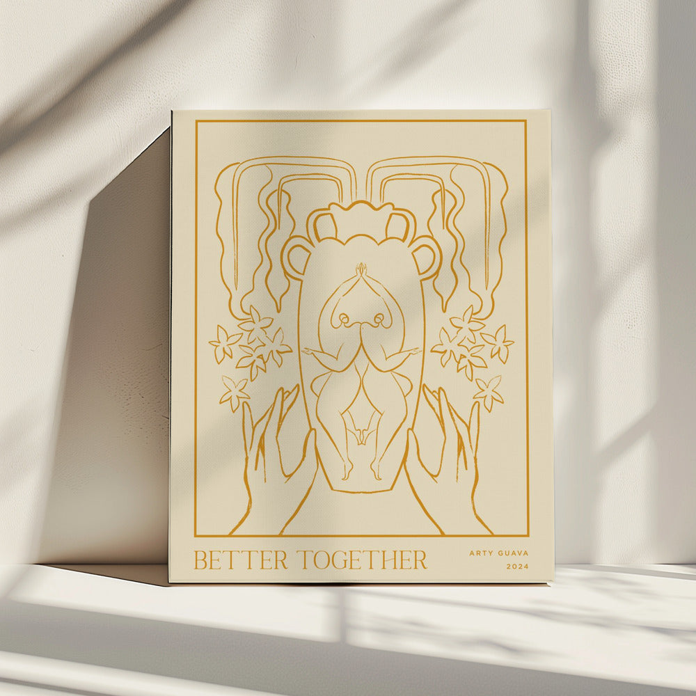 Vessel Collection: Gemeinsam besser (LineArt) | Leinwand