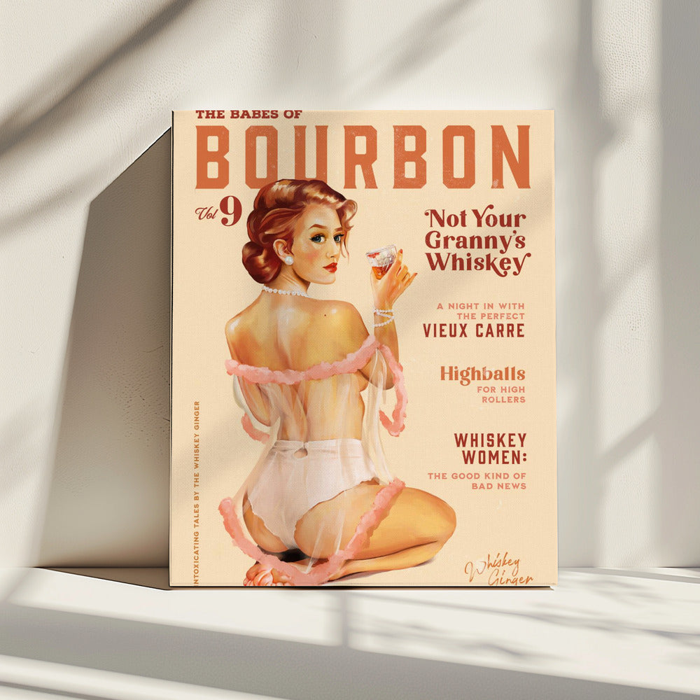 Babes of Bourbon Vol 9 Vintage Whiskey Pinup | Leinwand