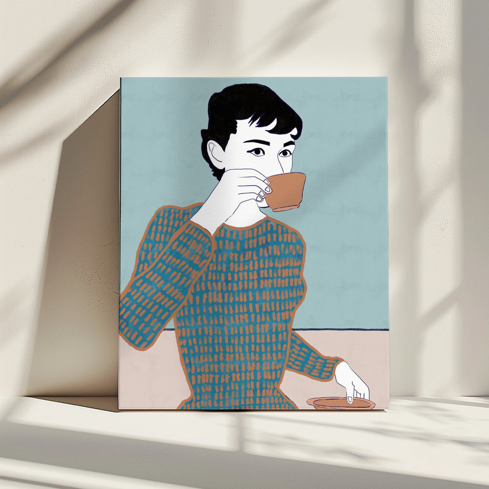 Kaffeedame | Leinwand