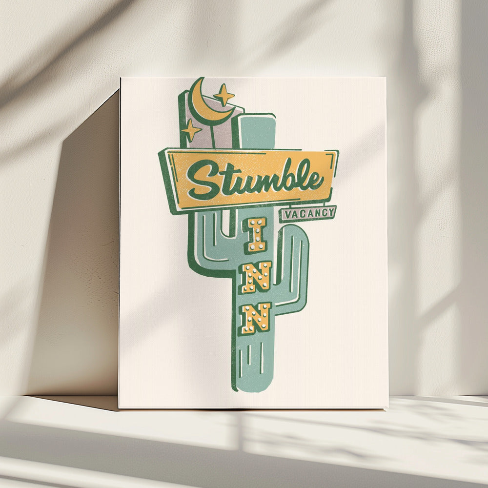 Stumble Inn Southwestern Roadside Motel Art | Canvas