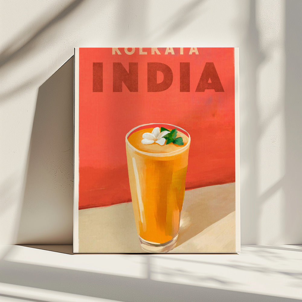 Travel Poster Cocktail Kolkata India | Canvas