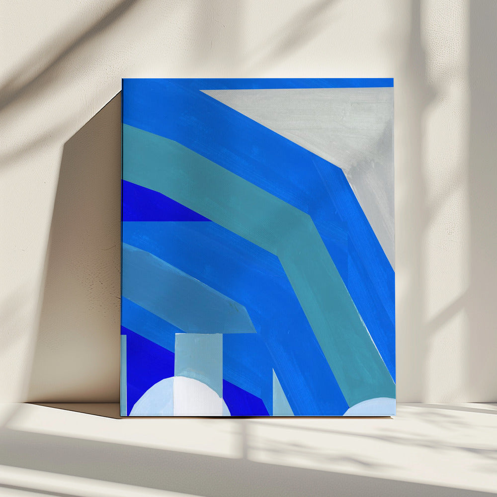 Blaue französische Streifen 1 | Leinwand