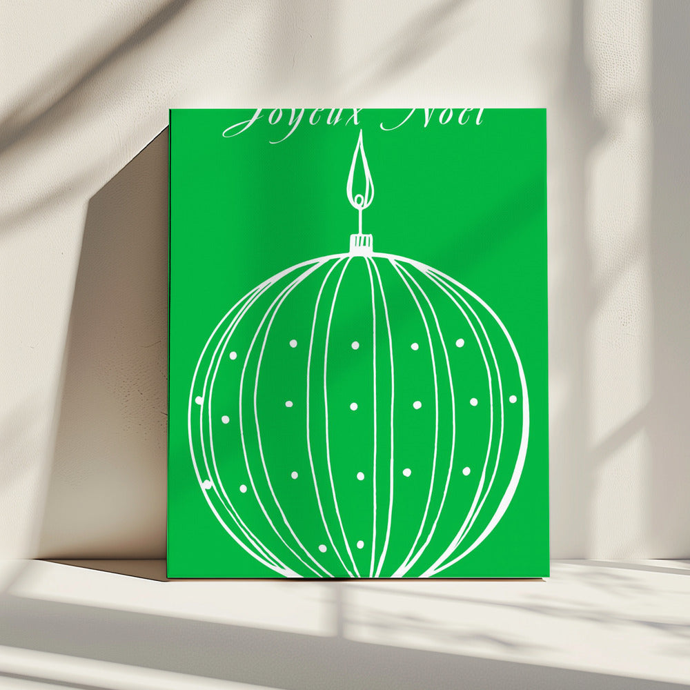 Schleifen und Kugeln: Joyeux Noël Christmas | Leinwand