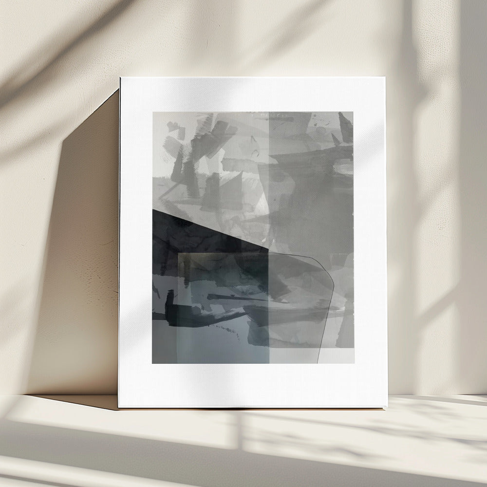 Abstrakte monochrome Lasur 1 | Leinwand