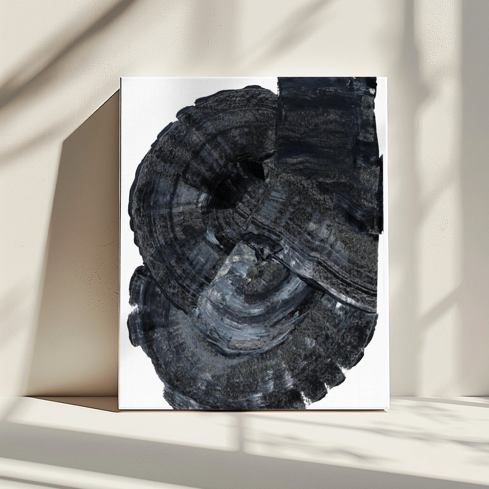 Schwarzes Fossil 1 | Leinwand
