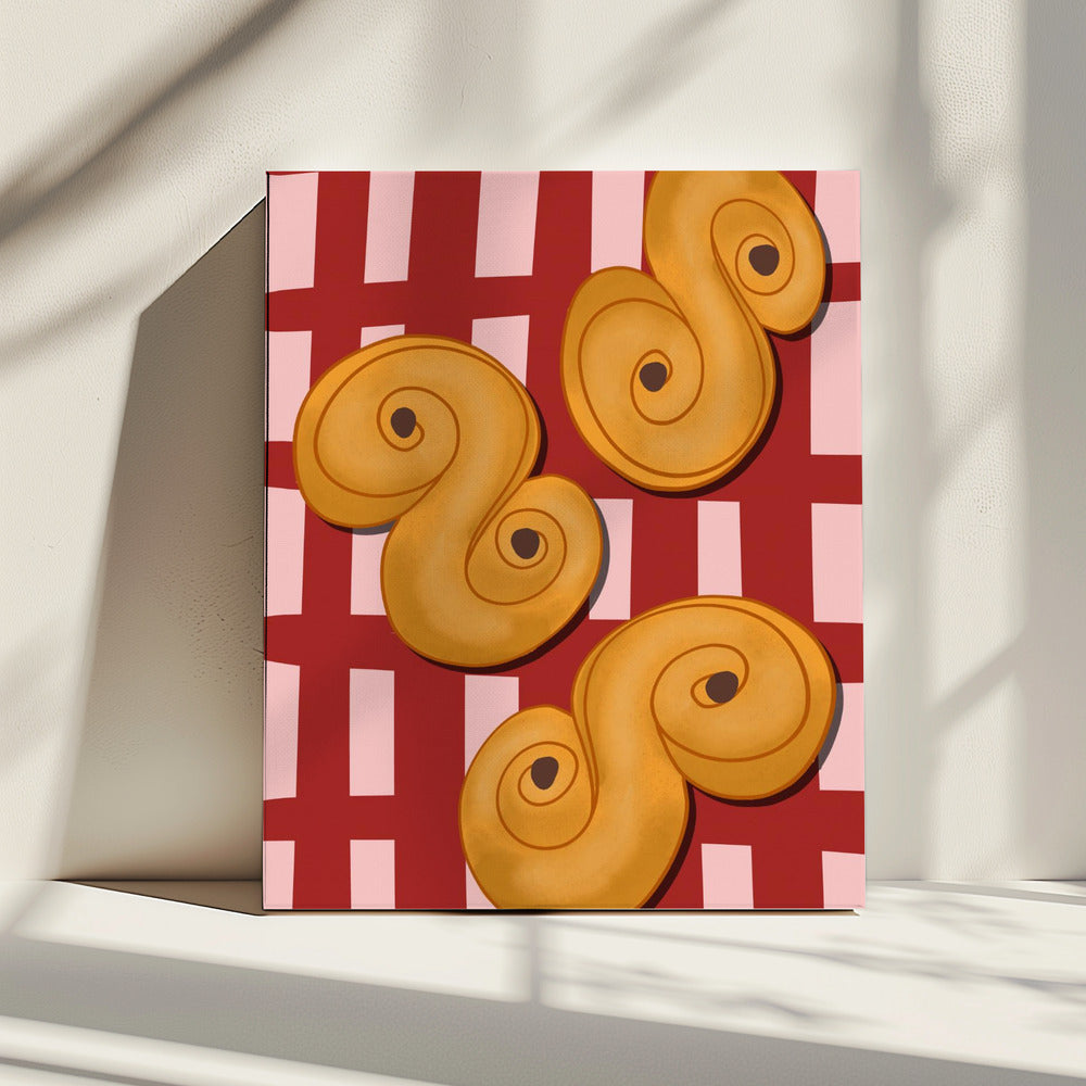 Golden Swirl Delight | Leinwand