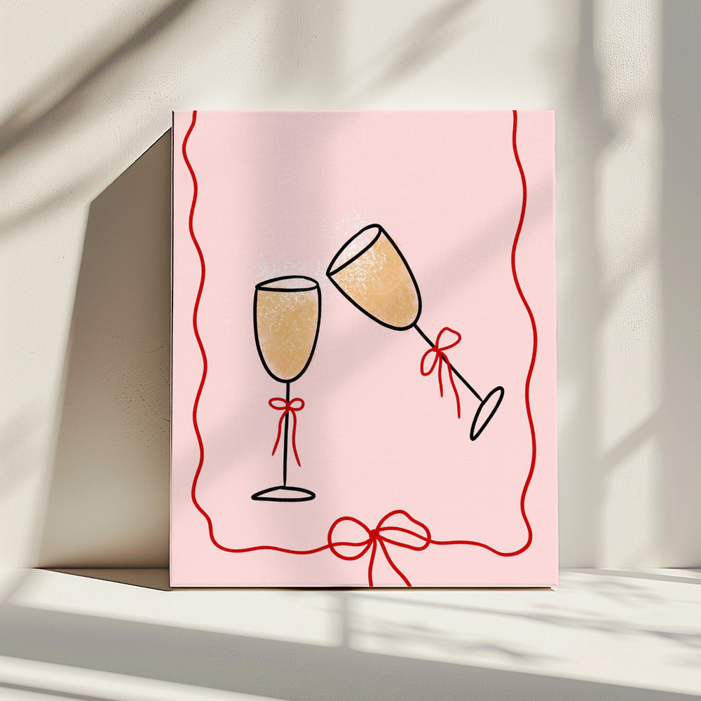 Champagner Prost | Leinwand