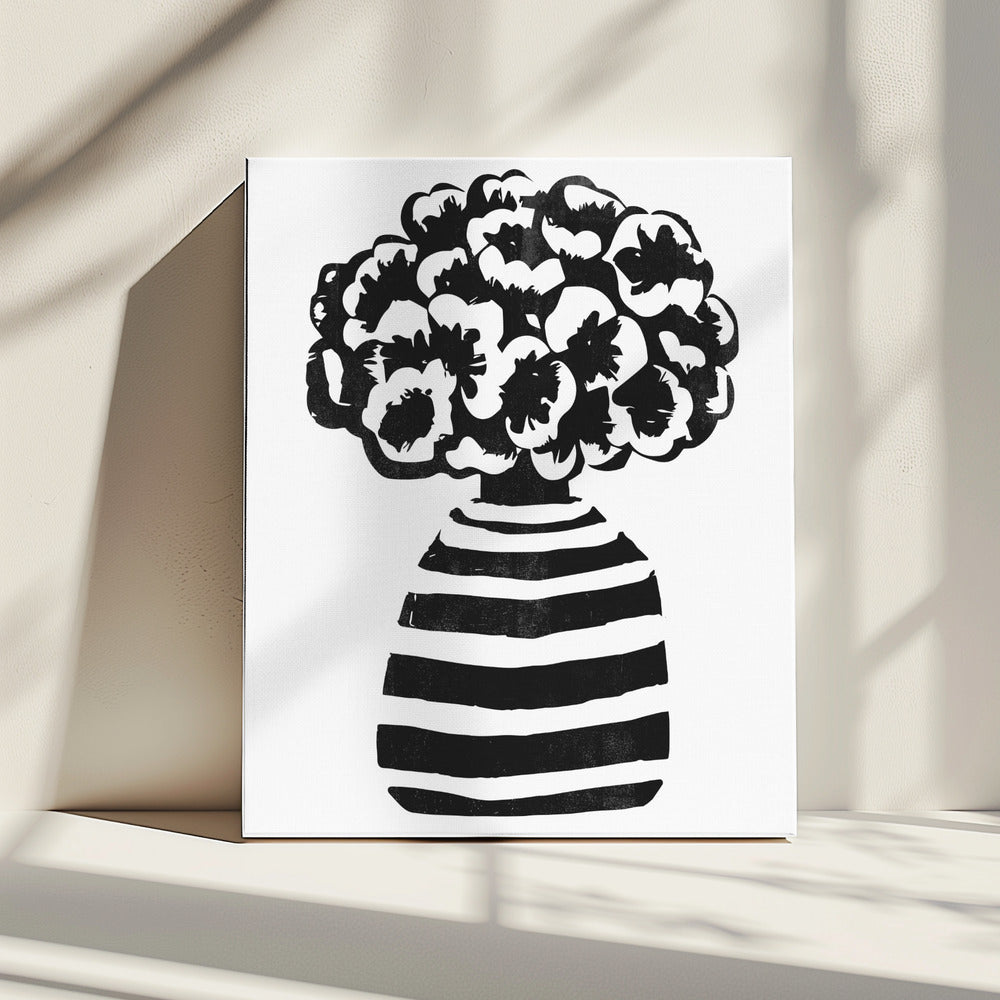 Vase Gestreift | Leinwand