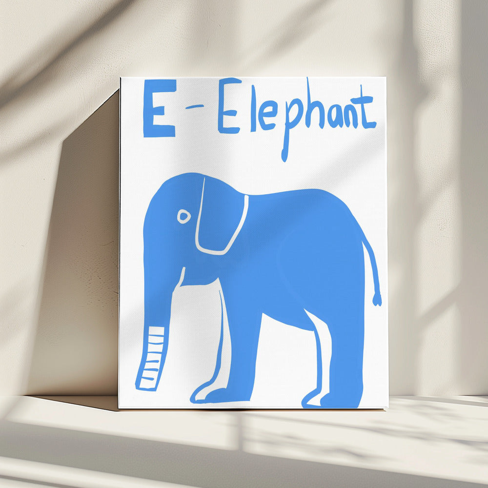 Großer blauer Elefant | Leinwand