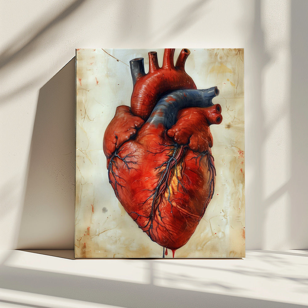 Anatomie Kunst 3 Herz | Leinwand