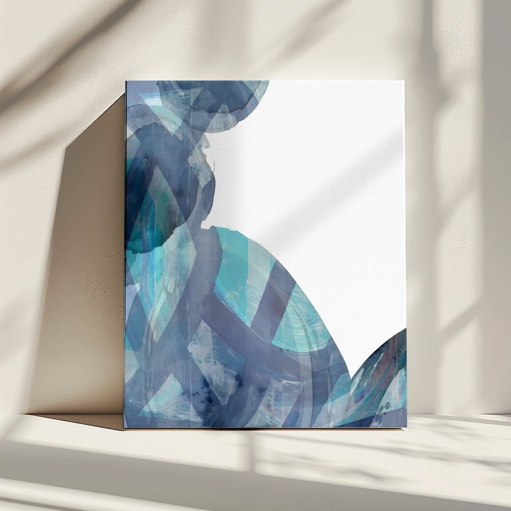 Blaue abstrakte Wirbel 1 | Leinwand