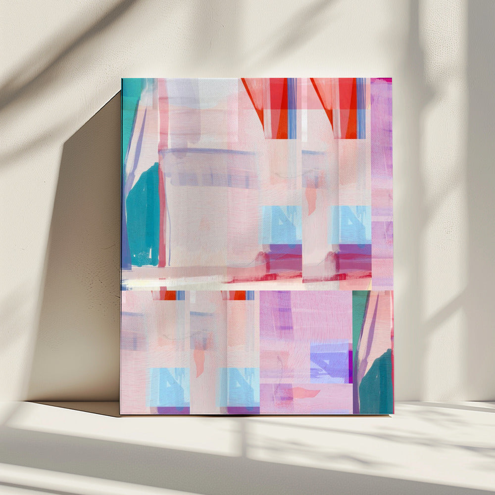 Blau-Rosa Formen Nr. 1 | Leinwand