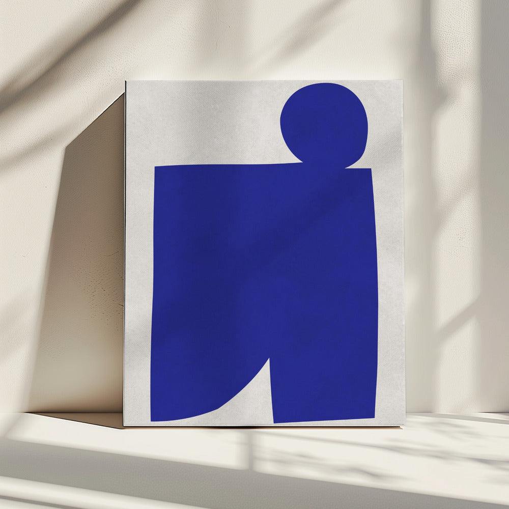 Blau-weiße Kunst 1 | Leinwand