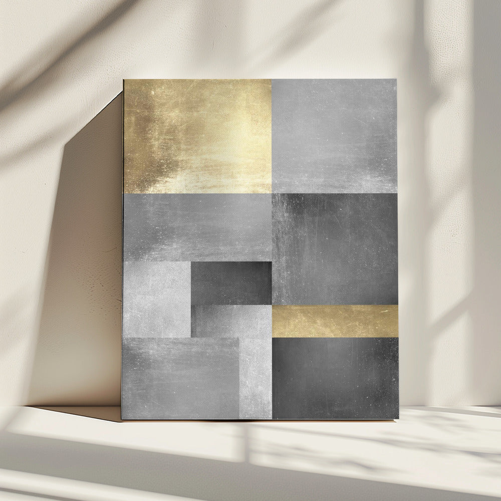 Gold- und Silbertexturen 5 | Leinwand