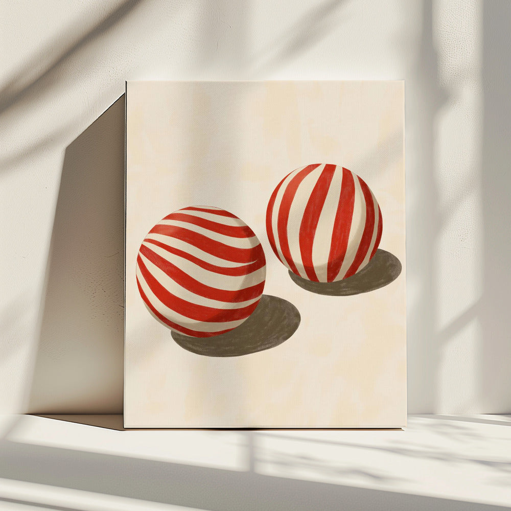 Candy Swirl Kugeln | Leinwand