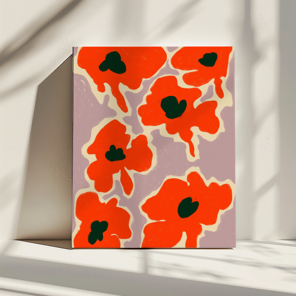 Lebendige Mohnblumen | Leinwand