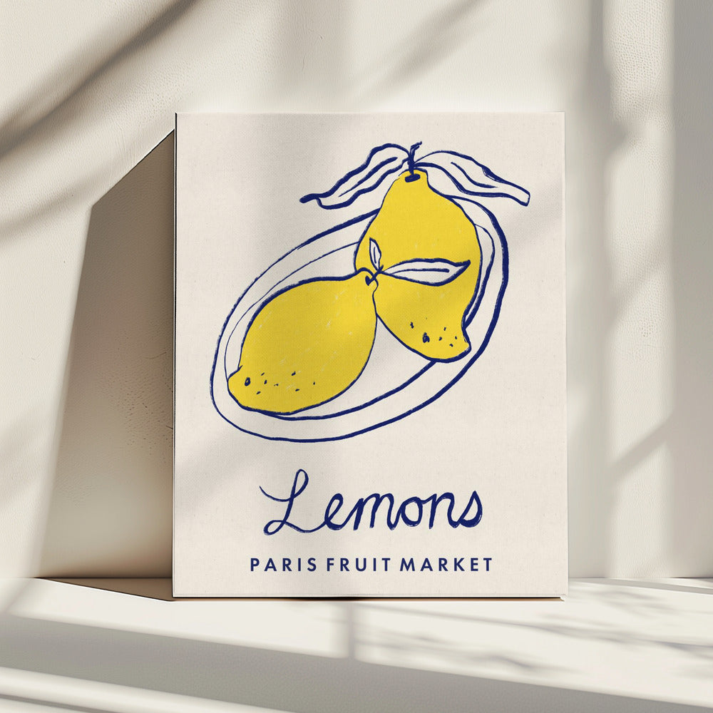 Food Art - Zitronen Pariser Obstmarkt | Leinwand