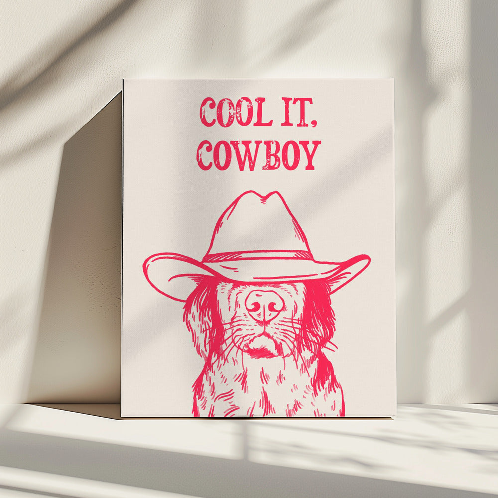 Cool it Cowboy Pink | Leinwand