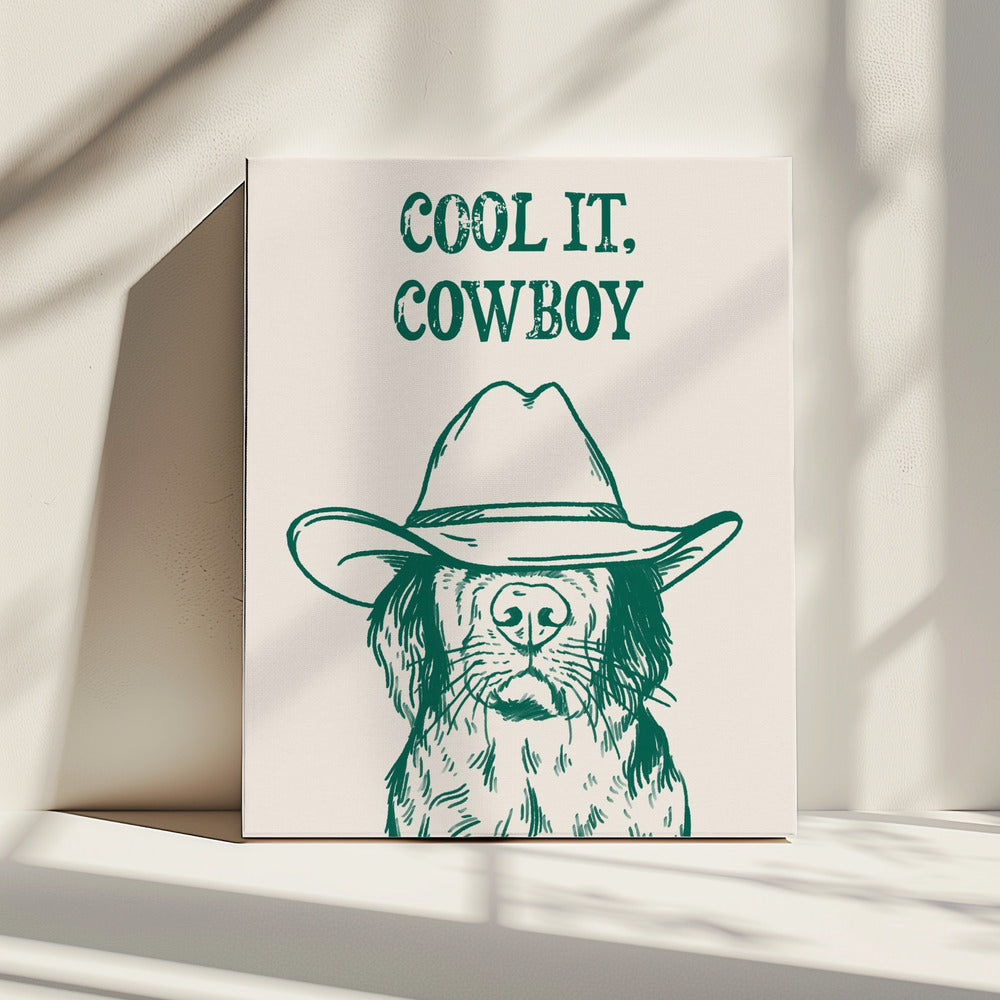 Cool it Cowboy Grün | Leinwand