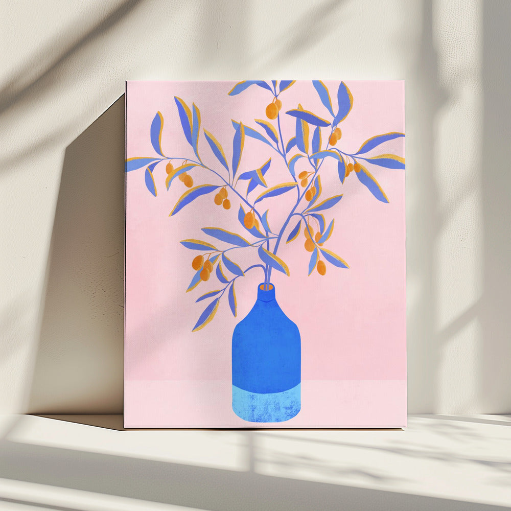 Stillleben mit blauen Zweigen | Leinwand
