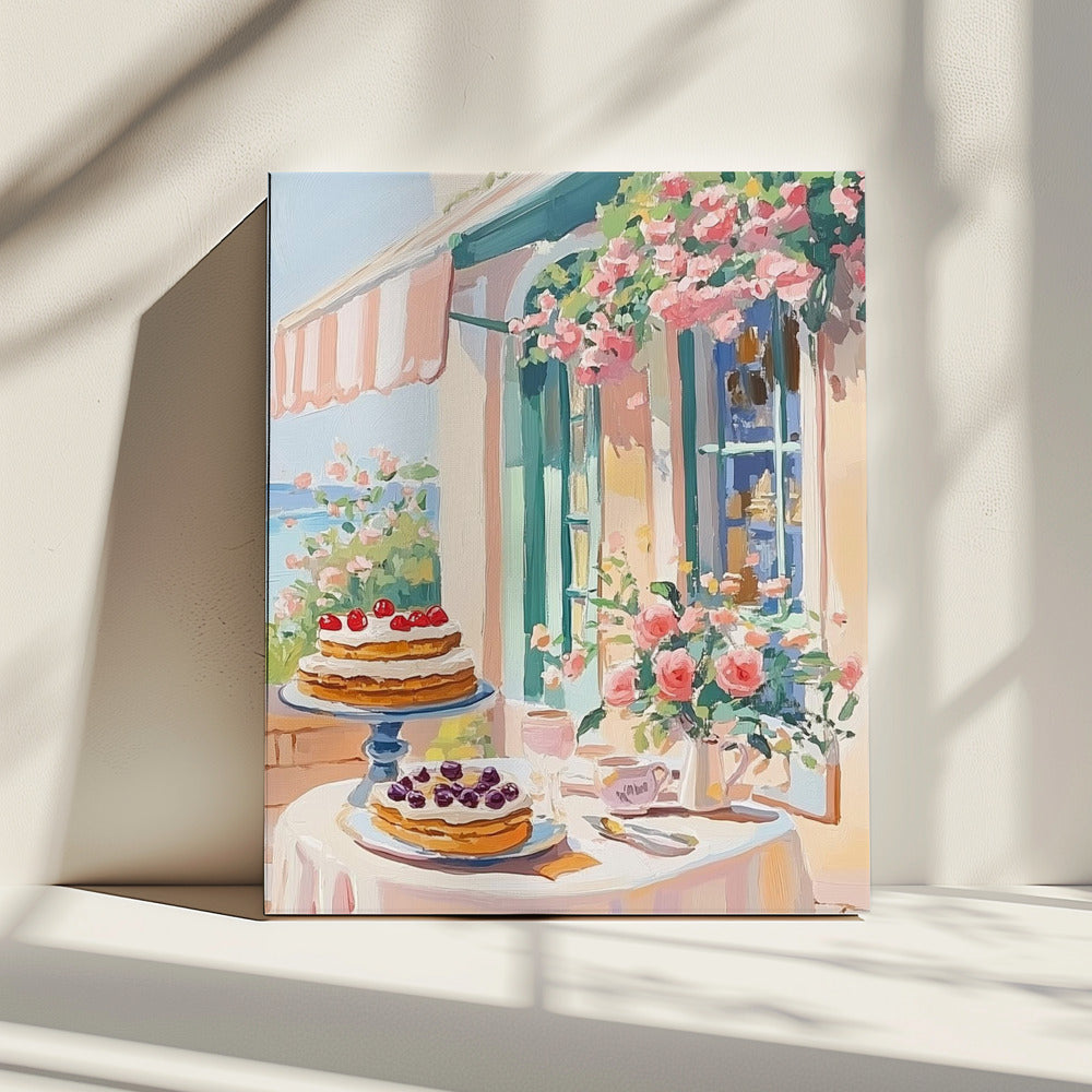 Französisches Dessertcafé | Leinwand