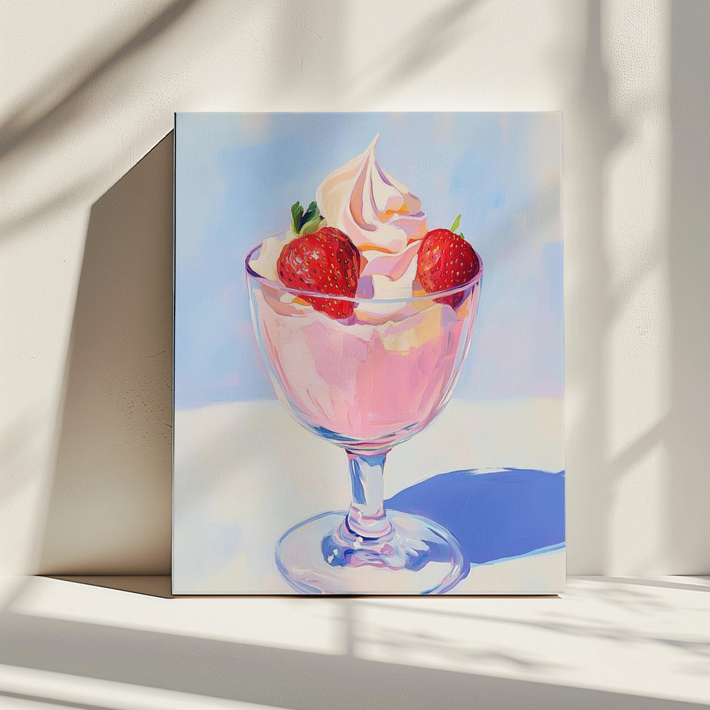 Erdbeermilchshake | Leinwand