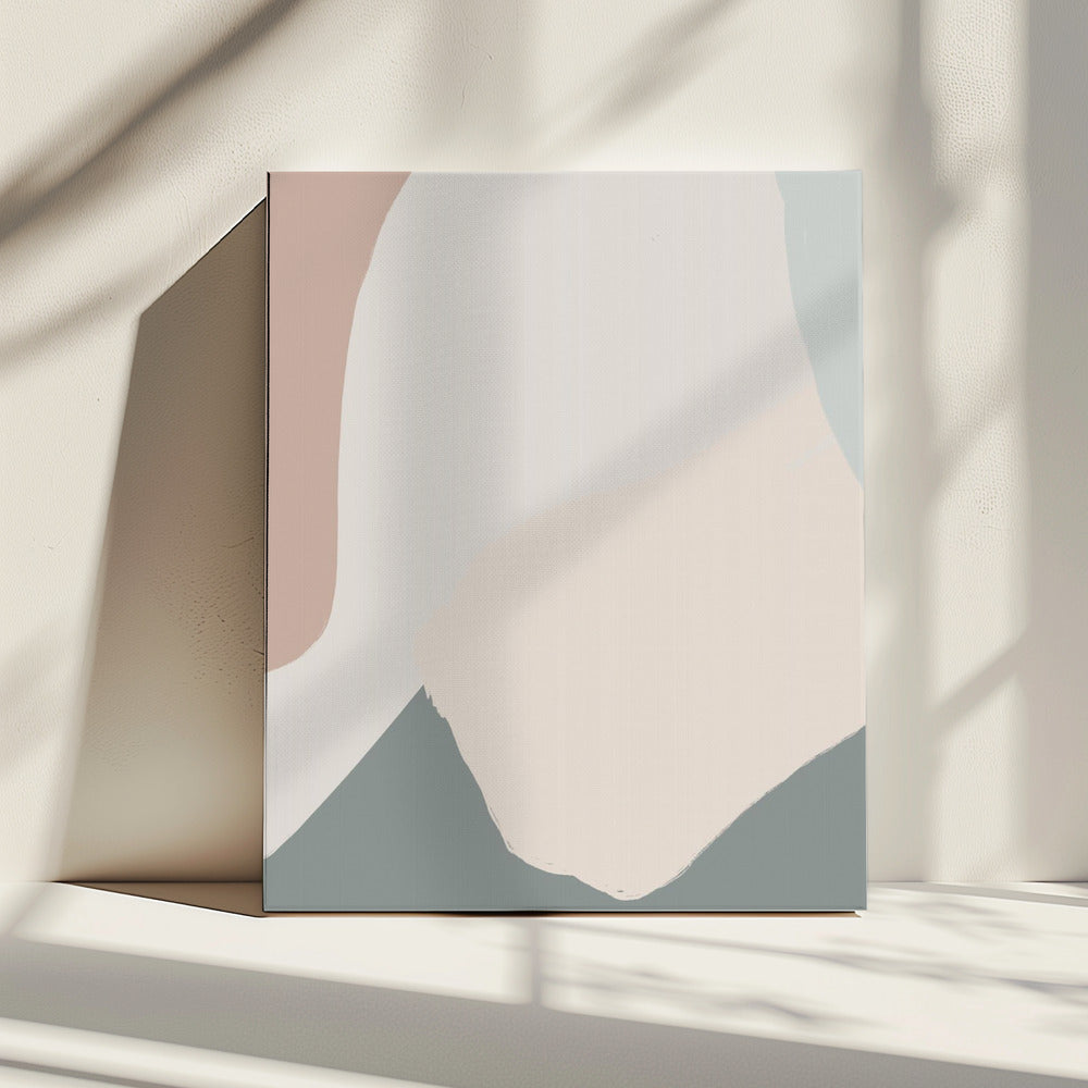 Beruhigendes Beige Abstrakt | Leinwand