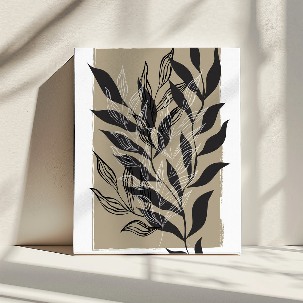 Minimalistisches botanisches Design | Leinwand