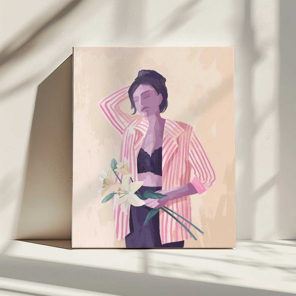 Lilly in einer Jacke | Leinwand