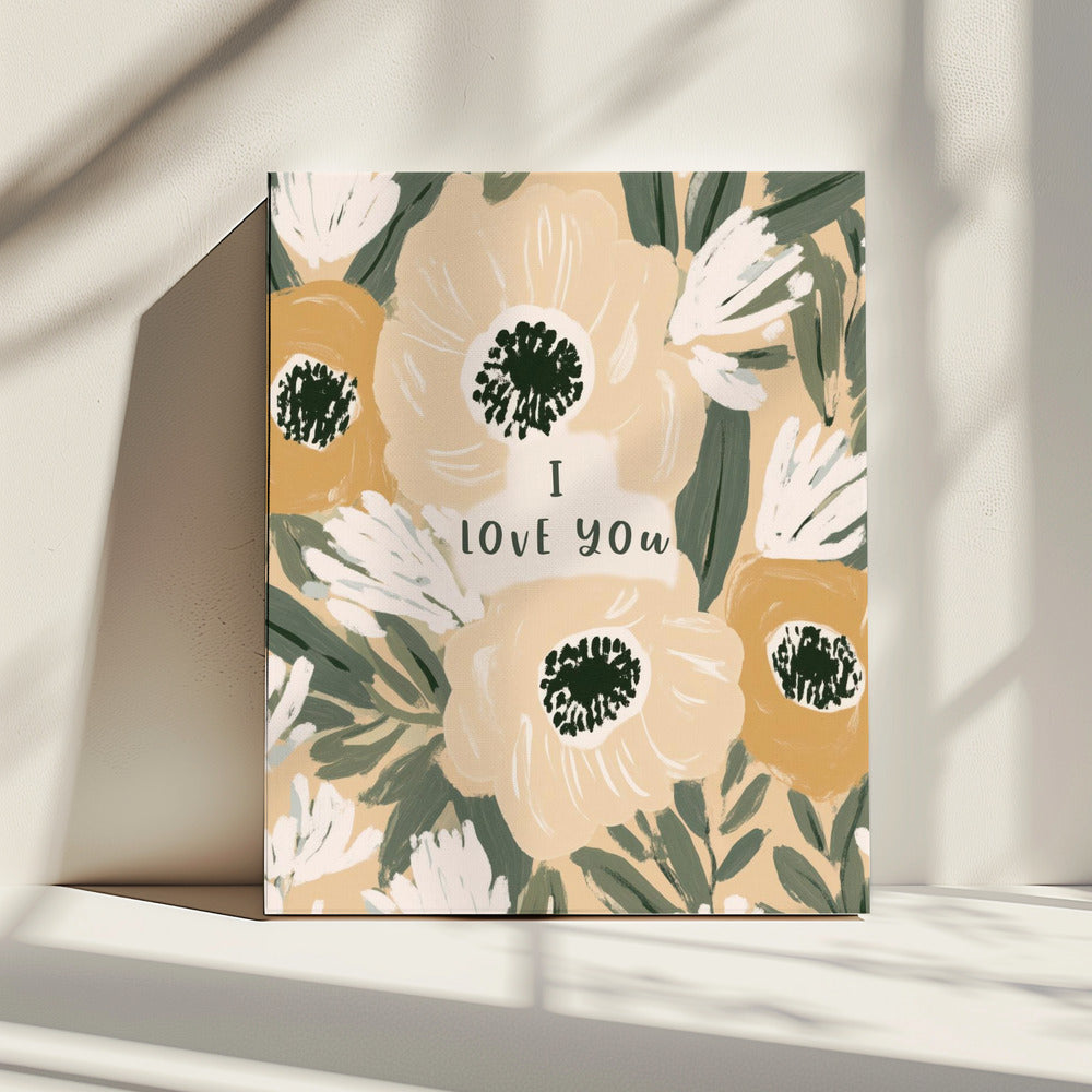 Florale Liebesbotschaft | Leinwand