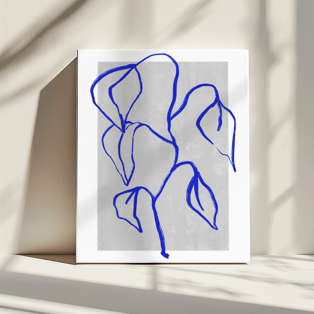 Blaue Linien Harmonie | Leinwand