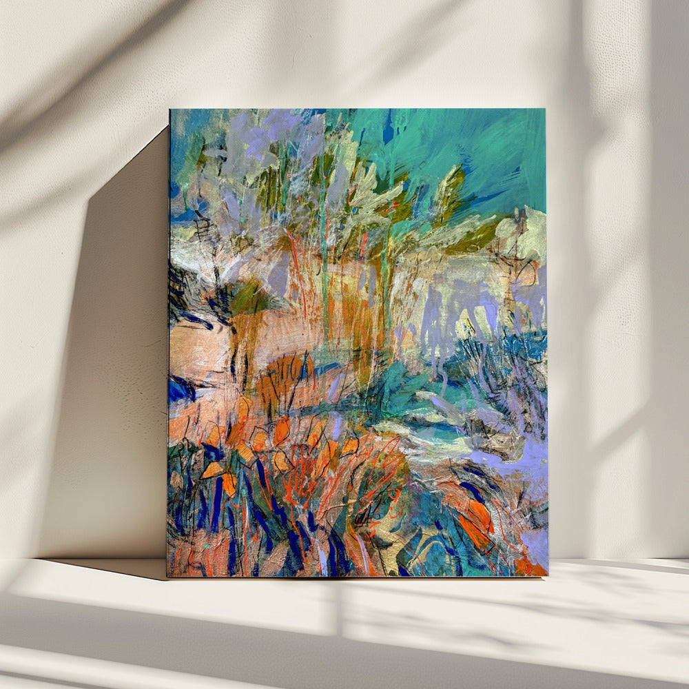 Traumlandschaft Pinselstriche | Leinwand