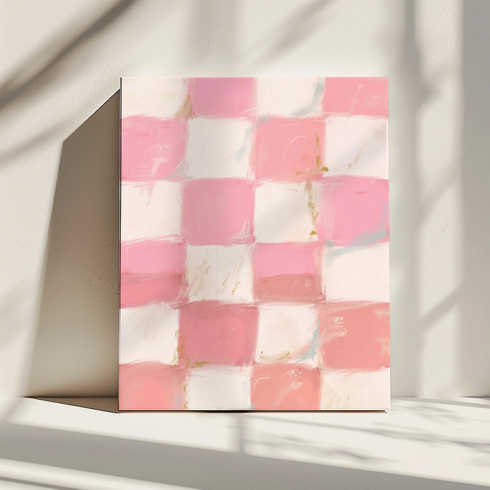 Pastell kariertes Glück | Leinwand