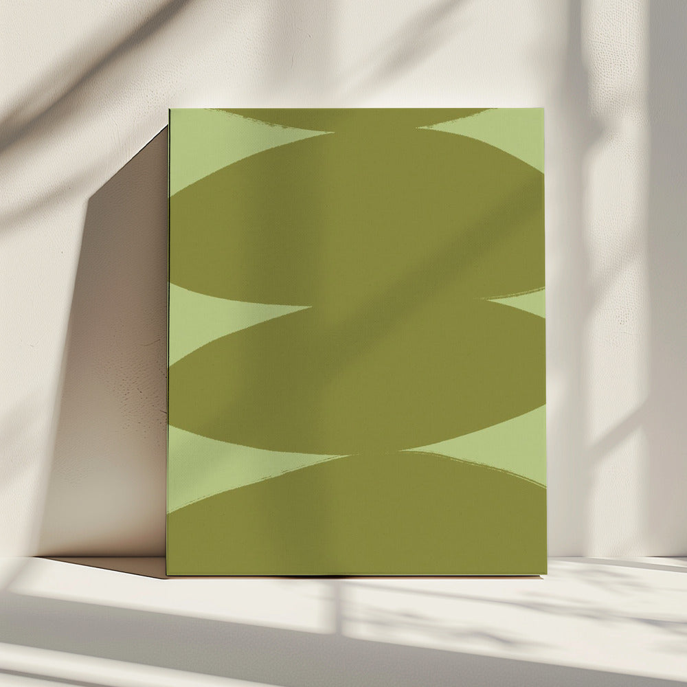 Grüne Harmonieformen | Leinwand