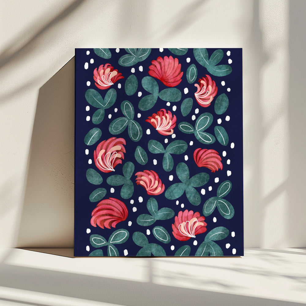 Rote Blumen III | Leinwand
