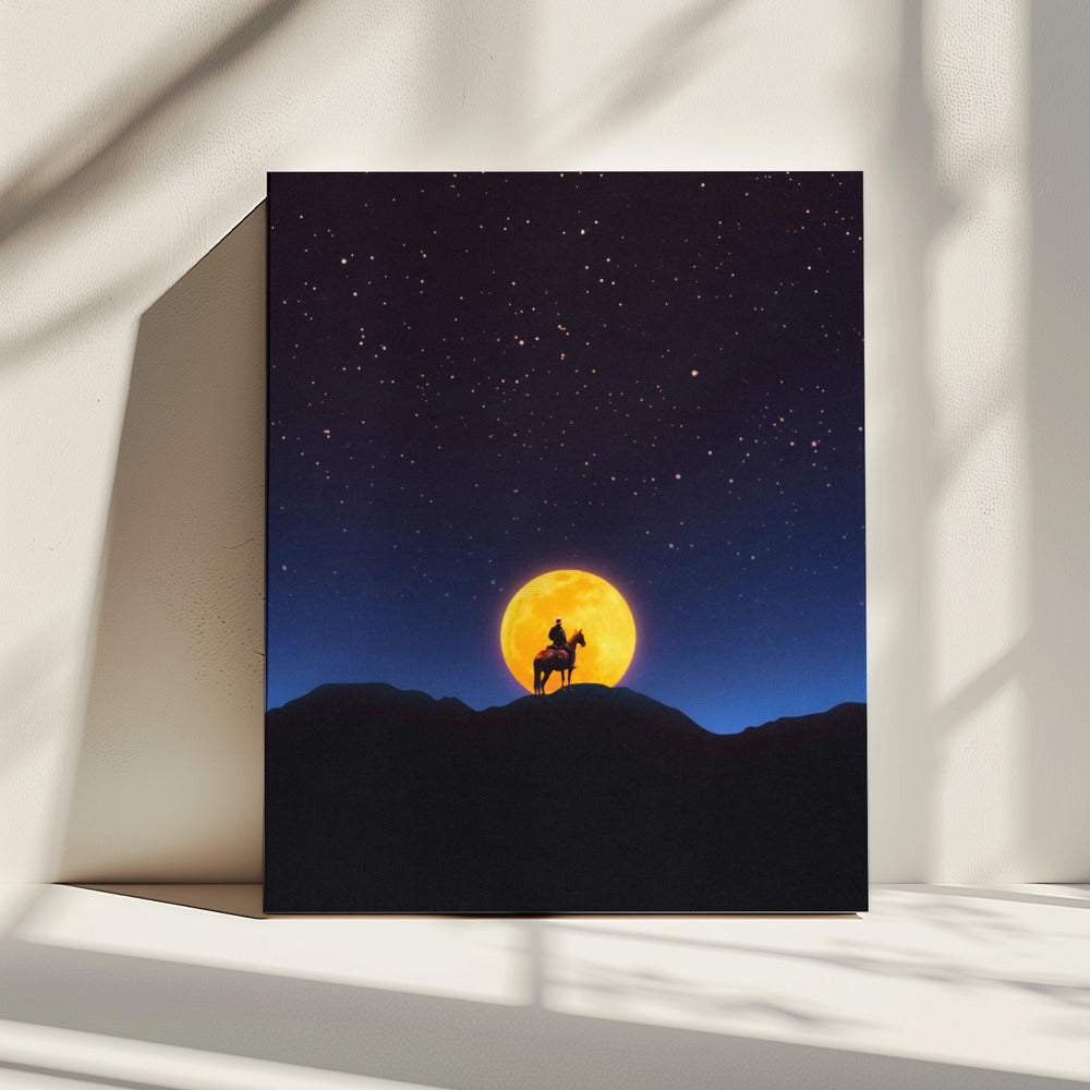 Der Reiter und der Mond | Leinwand
