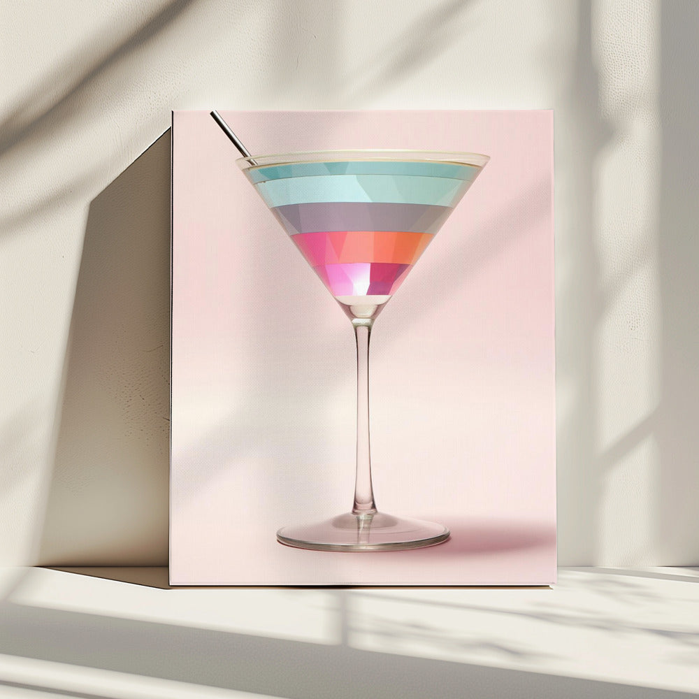 Gestreifter Martini | Leinwand