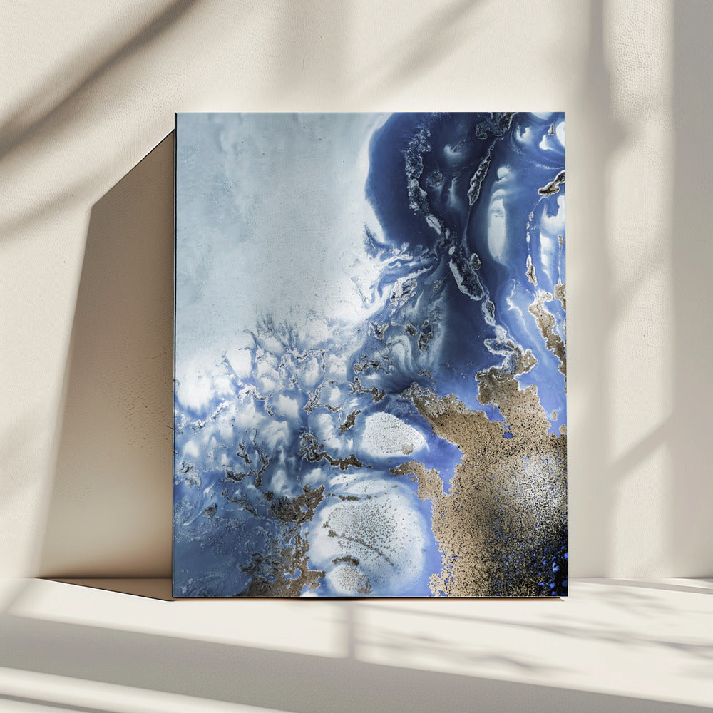 Zen Art 'Ocean Wave Waltz 2' - Aquarellwellen | Leinwand